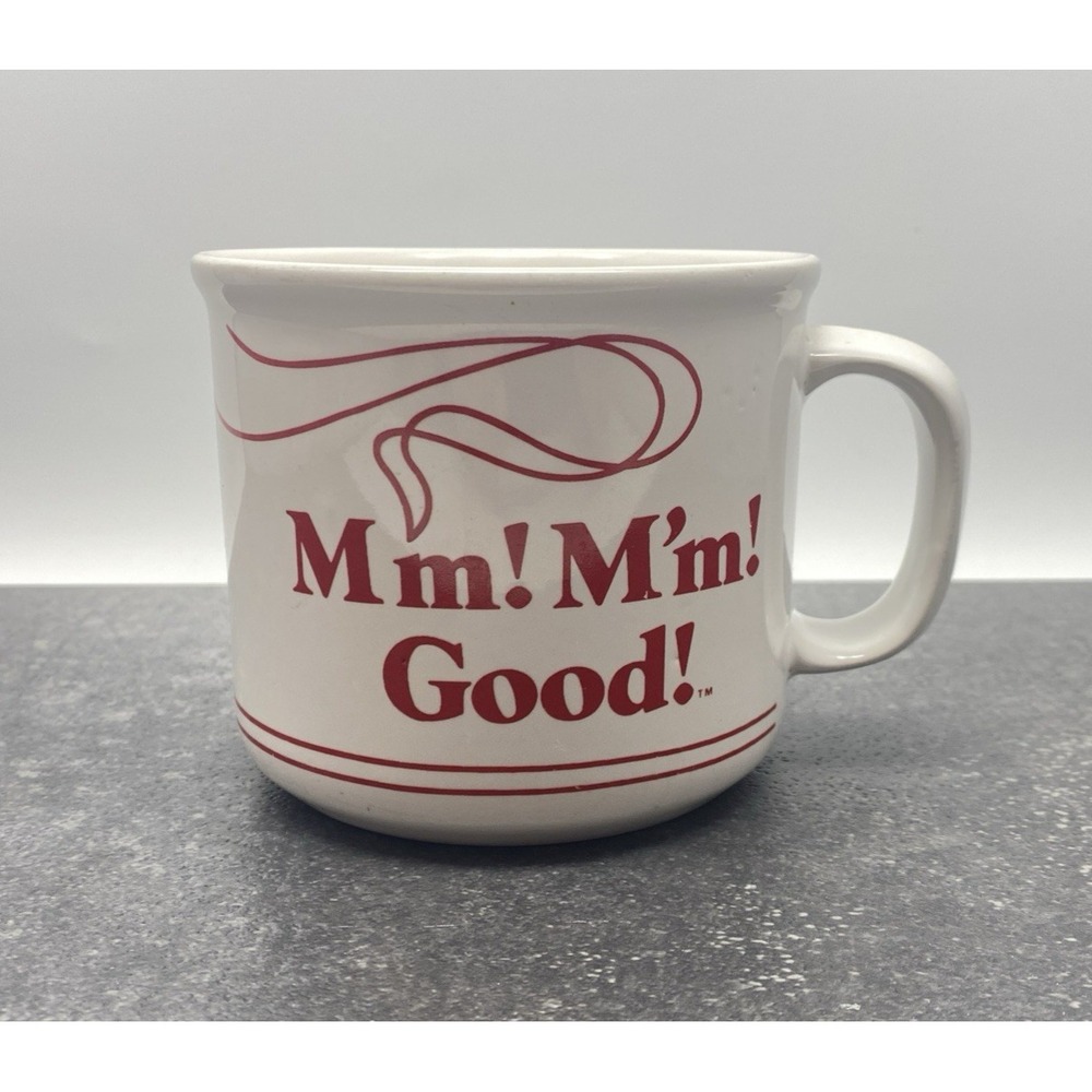 Vintage 1991 Campbell's 12 oz Soup Mug "Mm! M'm! Good!" Slogan Westwood Korea